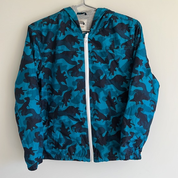 Gymboree Other - NWT Gymboree Field Expedition Dinosaur Camo Windbreaker Jacket Boys Sz L 10-12